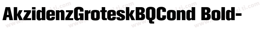 AkzidenzGroteskBQCond Bold字体转换